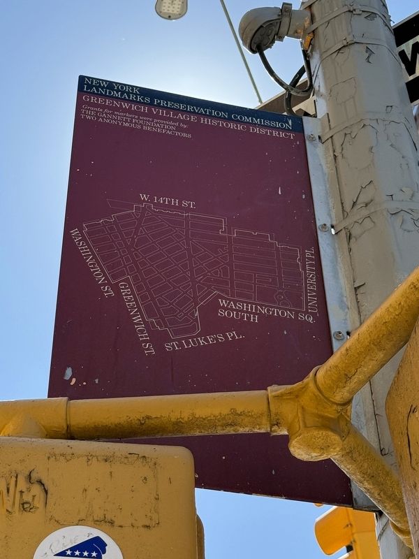 Greenwich Village Historic District Marker [Reverse] image. Click for full size.