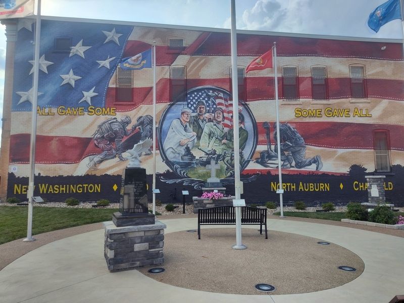 New Washington Veterans Memorial Mural image. Click for full size.