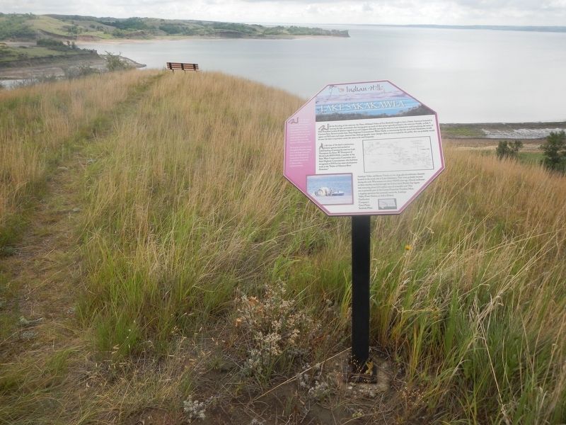 Lake Sakakawea Marker. Click for full size. Lake Sakakawea Marker image. Click for full size.