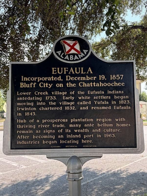 Eufaula Marker. Click for full size. Eufaula Marker image. Click for full size.