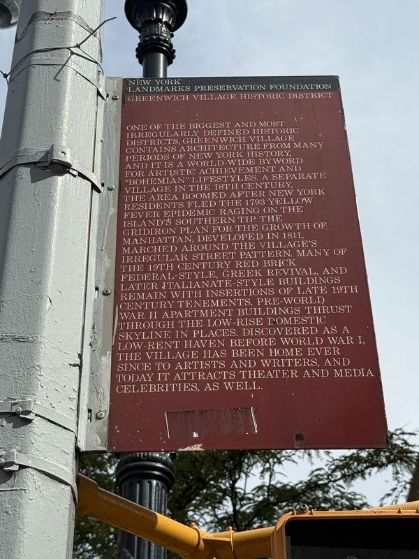 Greenwich Village Historic District Marker image. Click for full size.