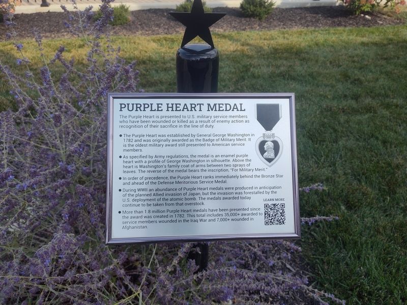 Purple Heart Medal Marker image. Click for full size.