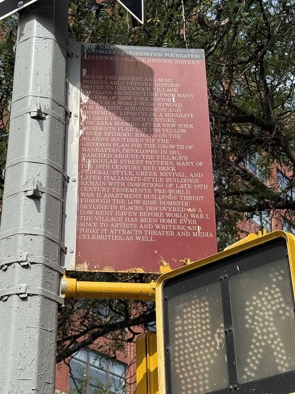 Greenwich Village Historic District Marker. Click for full size. Greenwich Village Historic District Marker image. Click for full size.