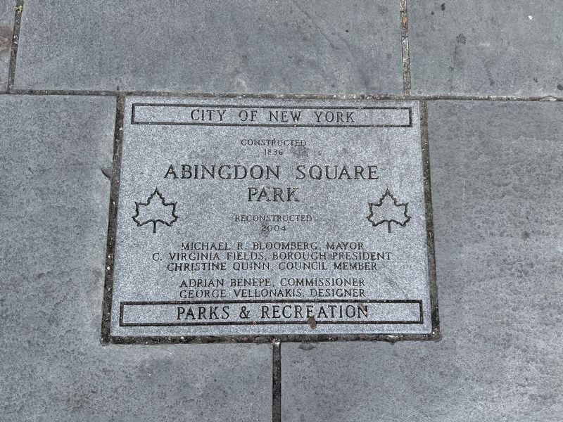 Dedication plaque on the grounds of the park image. Click for full size.