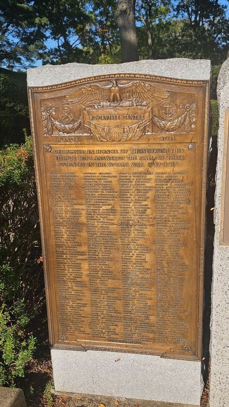 Rockville Centre Honor Roll image. Click for full size.