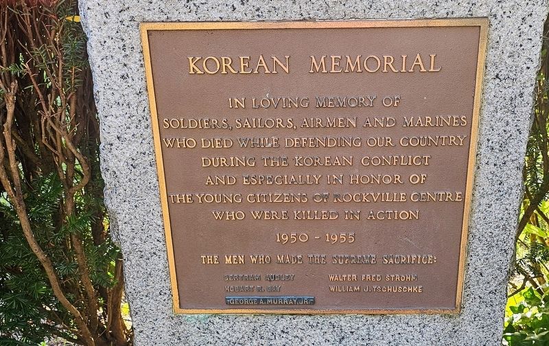 Korean Memorial Marker image. Click for full size.
