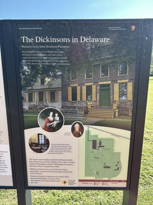 The Dickinsons in Delaware Marker. Click for full size. The Dickinsons in Delaware Marker image. Click for full size.