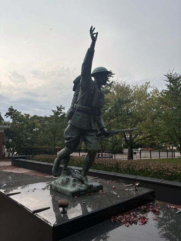 "Over the Top to Victory" statue image. Click for full size.