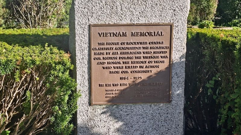 Vietnam Memorial Marker. Click for full size. Vietnam Memorial Marker image. Click for full size.