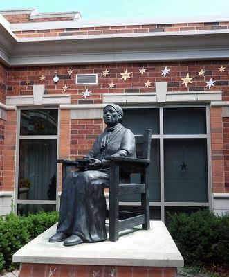 Statue at nearby Harriet Ross Tubman Public School. Click for full size. Statue at nearby Harriet Ross Tubman Public School image. Click for full size.