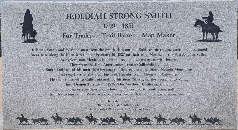 Jedediah Strong Smith Marker image. Click for full size.