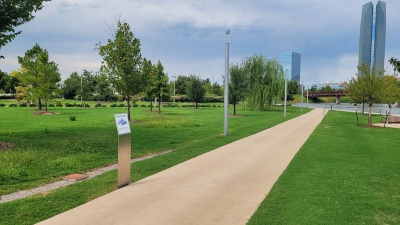 The view of the Survivor Tree and Marker in the park. Click for full size. The view of the Survivor Tree and Marker in the park image. Click for full size.