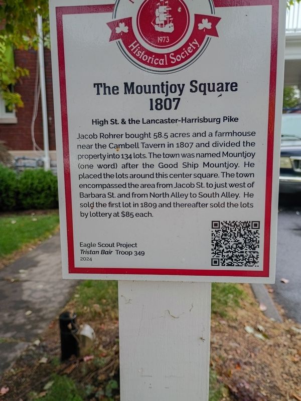 The Mount Joy Square Marker. Click for full size. The Mount Joy Square Marker image. Click for full size.