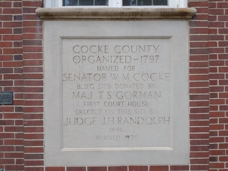 Cocke County Organized - 1797 Marker image. Click for full size.