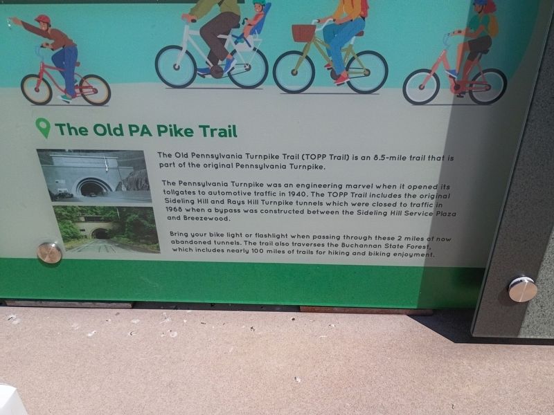 The Old PA Pike Trail Marker image. Click for full size.