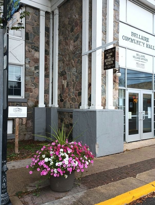 Bellaire Community Center and Marker. Click for full size. Bellaire Community Center and Marker image. Click for full size.