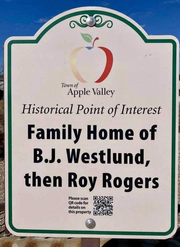 B.J. Westlund, then Roy Rogers Marker image. Click for full size.