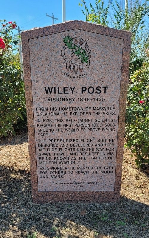 Wiley Post Marker. Click for full size. Wiley Post Marker image. Click for full size.