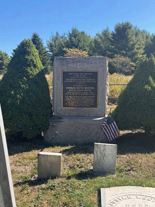 Hannah Weston Memorial image. Click for full size.