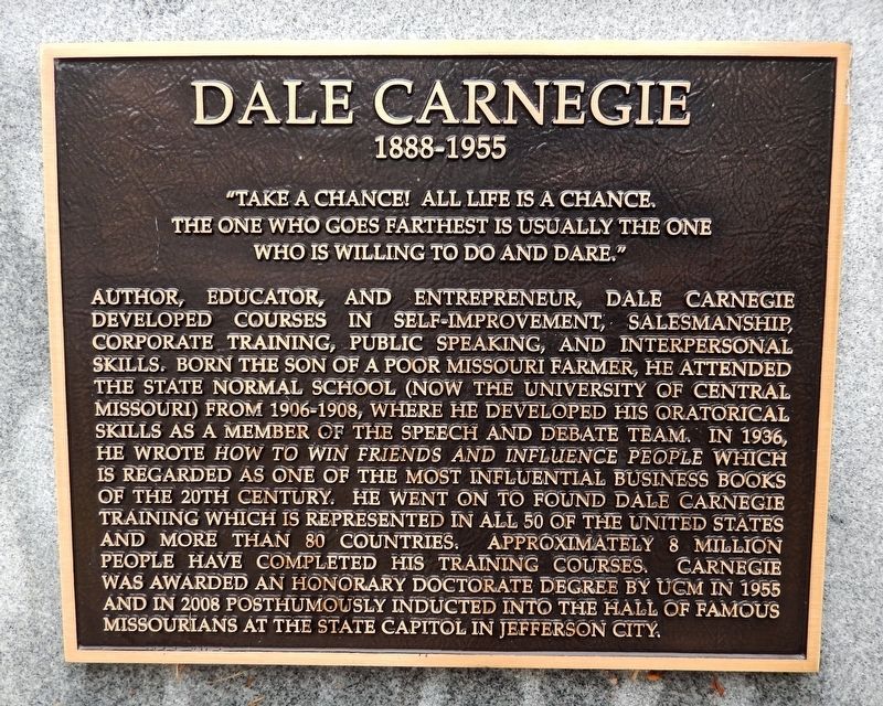 Dale Carnegie Marker image. Click for full size.