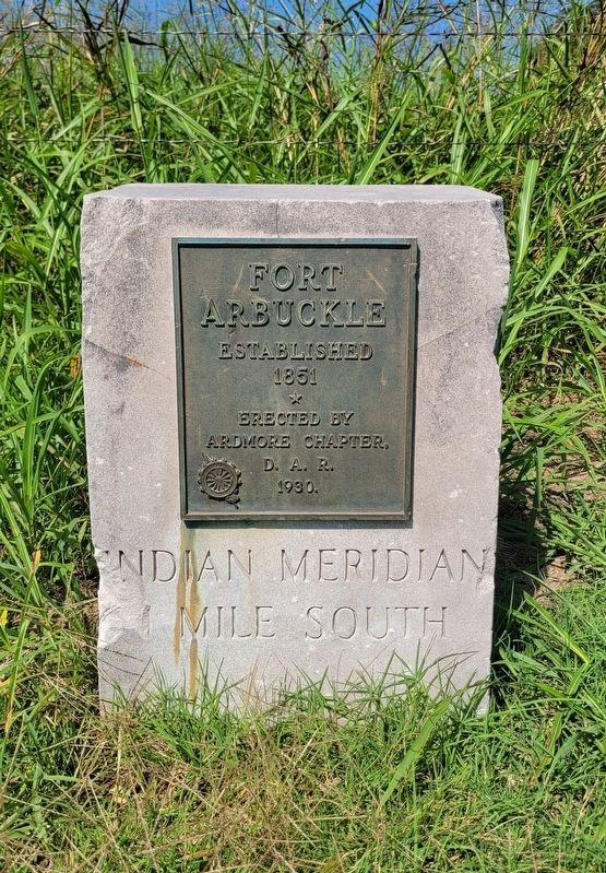 Fort Arbuckle Marker. Click for full size. Fort Arbuckle Marker image. Click for full size.