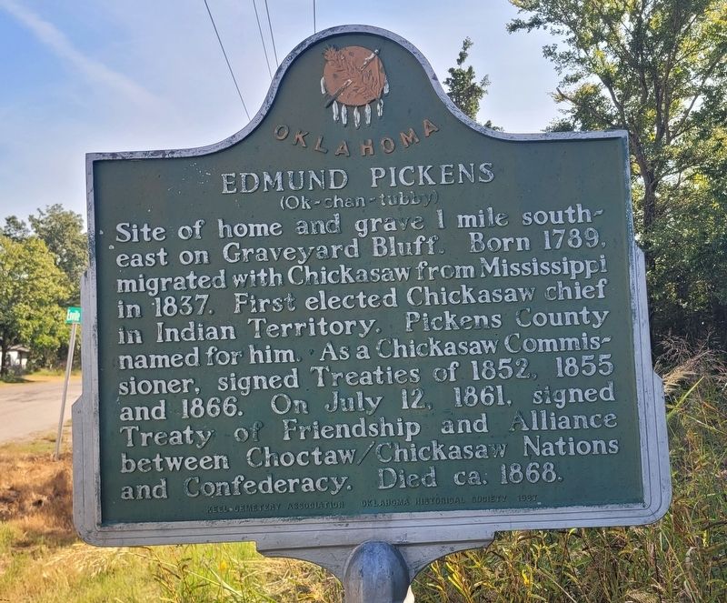 Edmund Pickens Marker. Click for full size. Edmund Pickens Marker image. Click for full size.