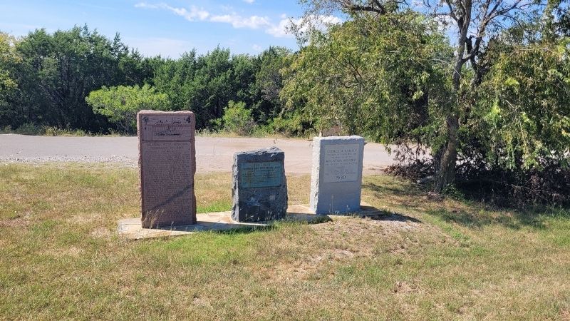 Oklahoma, Where Reflection Seismograph Was Born Marker (left marker). Click for full size. Oklahoma, Where Reflection Seismograph Was Born Marker (left marker) image. Click for full size.