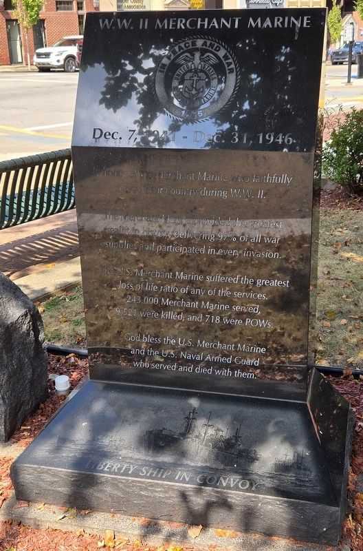 W.W. II Merchant Marine Marker. Click for full size. W.W. II Merchant Marine Marker image. Click for full size.