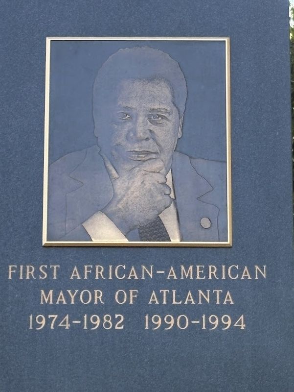 Gravesite of Maynard Holbook Jackson, Jr., the First African American Mayor of Atlanta Marker image. Click for full size.