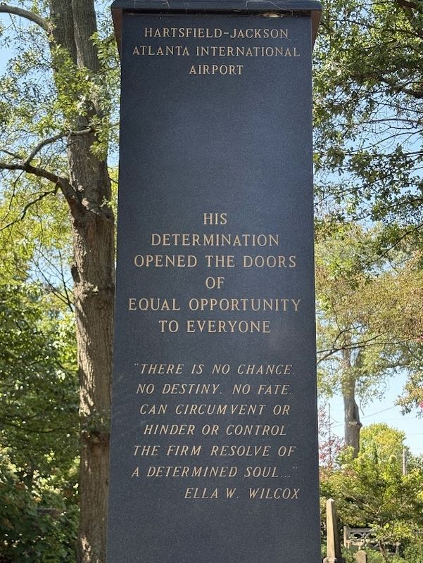 Gravesite of Maynard Holbook Jackson, Jr., the First African American Mayor of Atlanta Marker image. Click for full size.