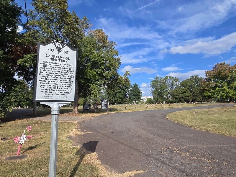 Laurelwood Cemetery Marker, looking towards the cemetery. Click for full size. Laurelwood Cemetery Marker, looking towards the cemetery image. Click for full size.