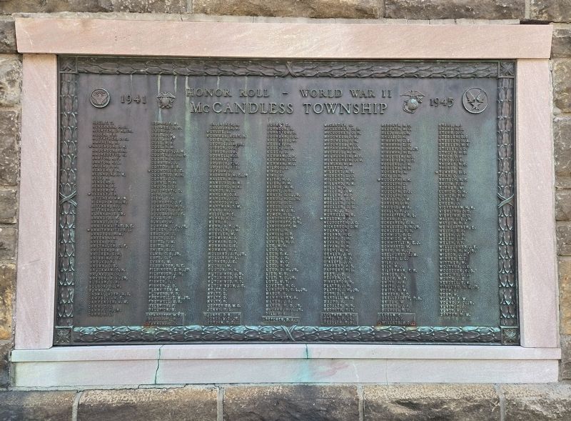 McCandless Township Honor Roll Marker image. Click for full size.