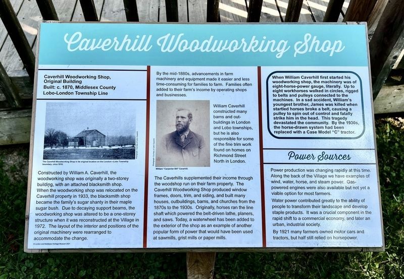Caverhill Woodworking Shop Marker. Click for full size. Caverhill Woodworking Shop Marker image. Click for full size.