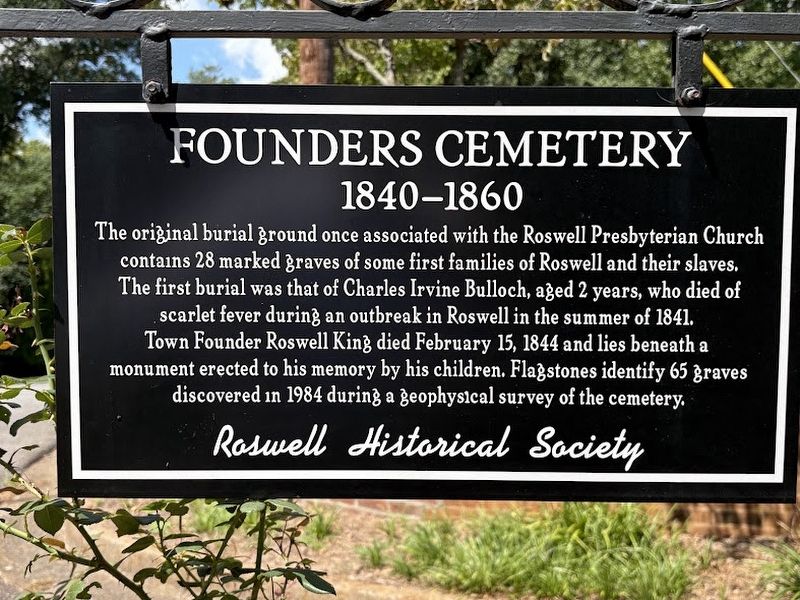 Founders Cemetery Marker. Click for full size. Founders Cemetery Marker image. Click for full size.
