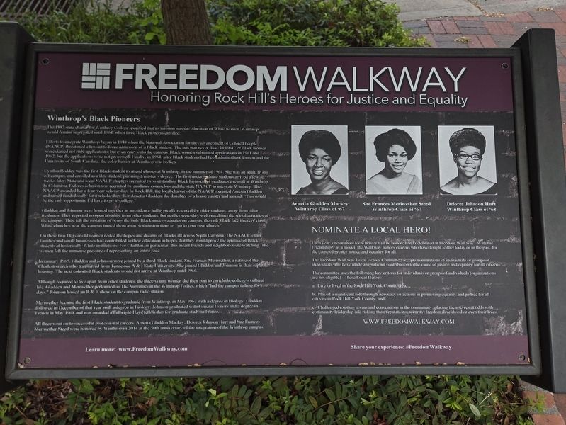 Winthrop's Black Pioneers Marker image. Click for full size.