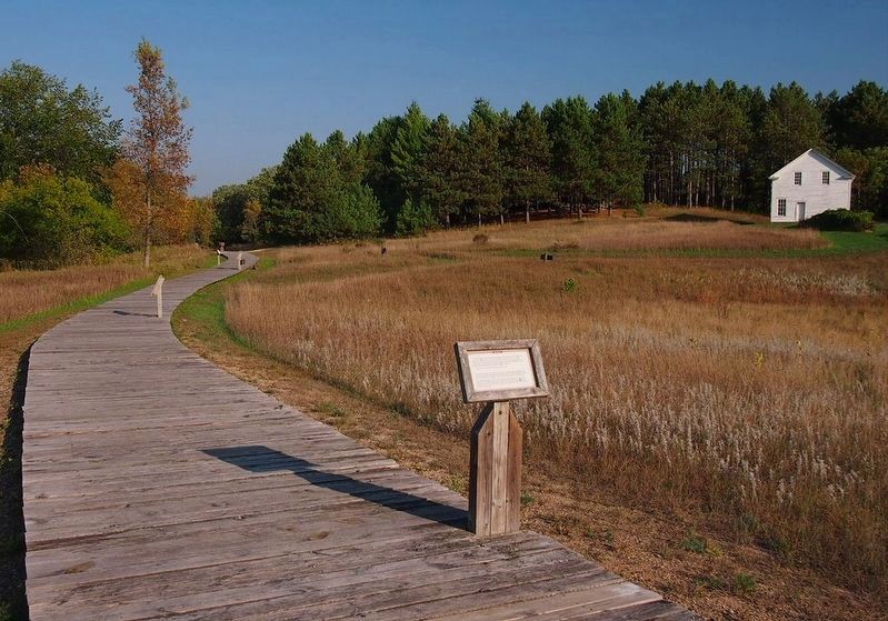 Boardwalk Marker south of the Clement Beaulieu House image. Click for full size.