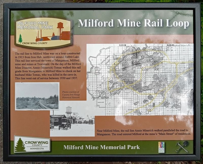 Milford Mine Rail Loop Marker. Click for full size. Milford Mine Rail Loop Marker image. Click for full size.