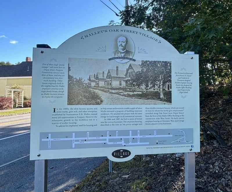 Mallet�s Oak Street Village Marker image. Click for full size.