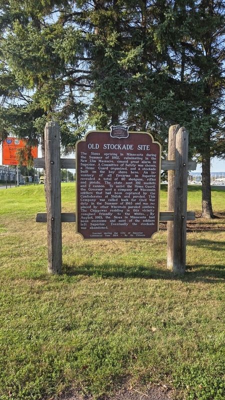 Old Stockade Site Marker. Click for full size. Old Stockade Site Marker image. Click for full size.