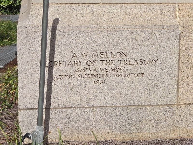 U.S. Post Office and Courthouse cornerstone. Click for full size. U.S. Post Office and Courthouse cornerstone image. Click for full size.