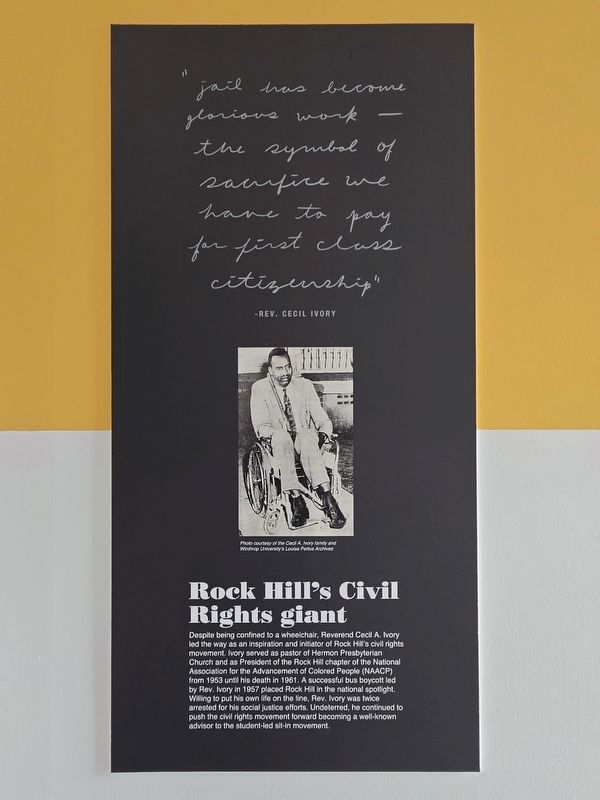 Rock Hill's Civil Rights Giant Marker image. Click for full size.