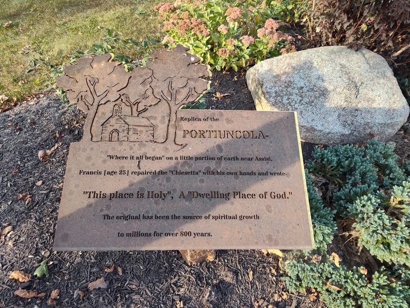 Replica Of The Portiuncola Marker. Click for full size. Replica Of The Portiuncola Marker image. Click for full size.