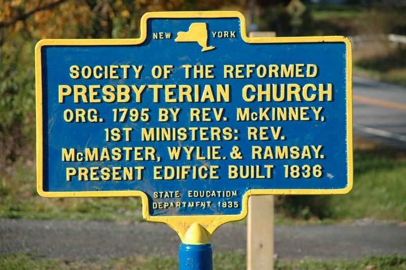 Restored Duanesburg Reformed Presbyterian Church Marker image. Click for full size.