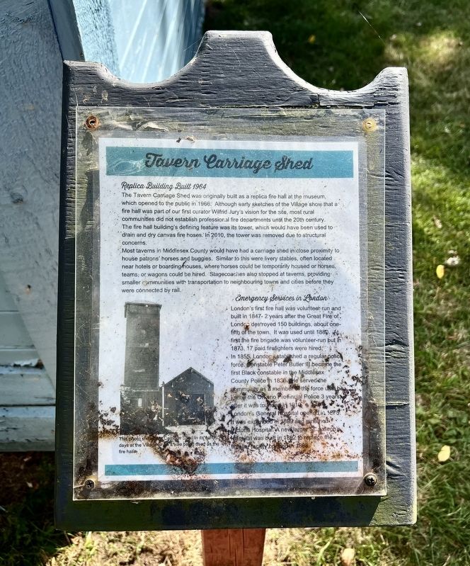 Tavern Carriage Shed Marker. Click for full size. Tavern Carriage Shed Marker image. Click for full size.