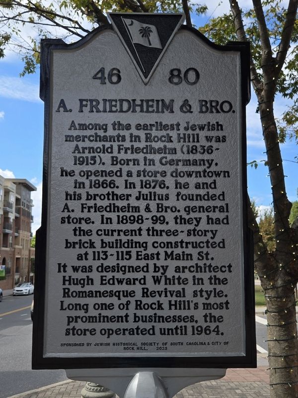 A. Friedheim & Bro. side of marker image. Click for full size.