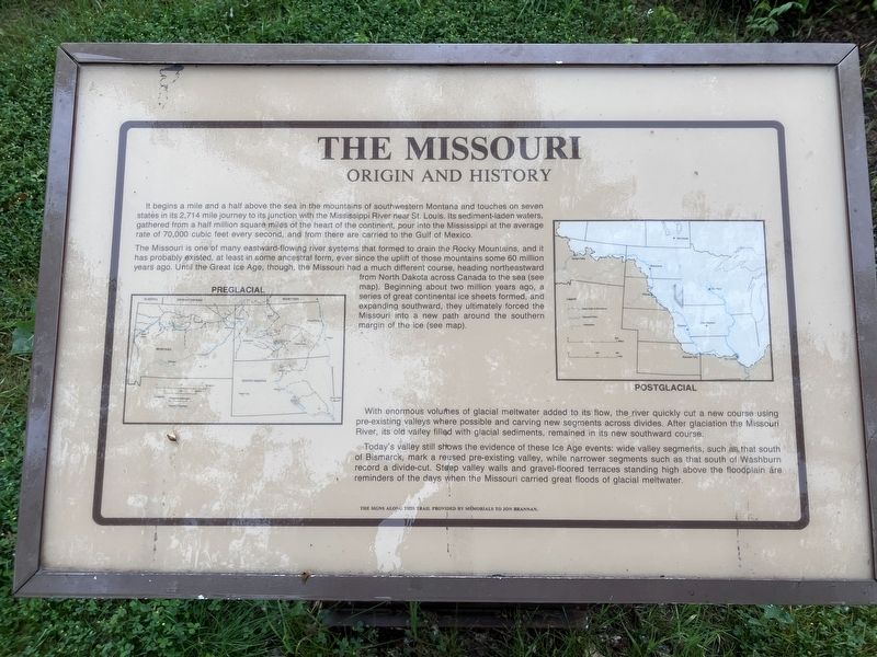 The Missouri: Origin and History Marker. Click for full size. The Missouri: Origin and History Marker image. Click for full size.