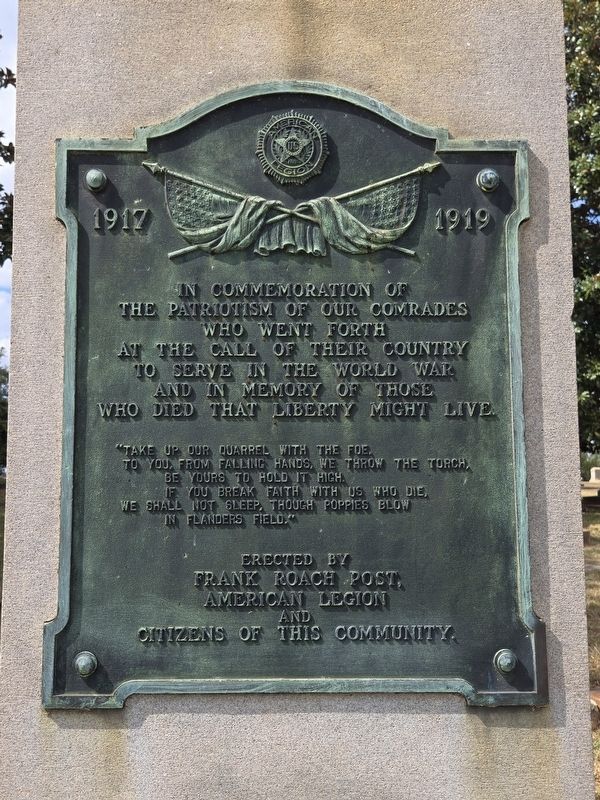 World War Memorial Marker image. Click for full size.