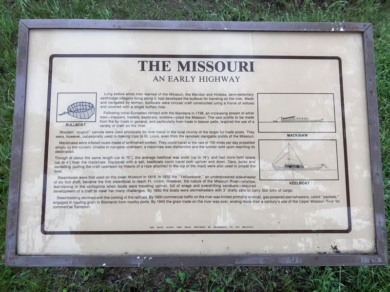 The Missouri: An Early Highway Marker. Click for full size. The Missouri: An Early Highway Marker image. Click for full size.