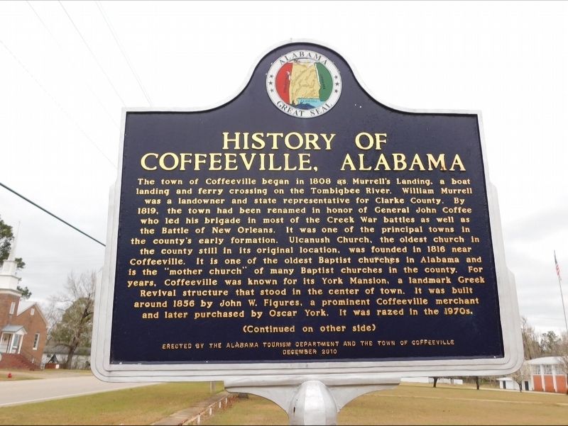 History of Coffeeville, Alabama Marker image. Click for full size.