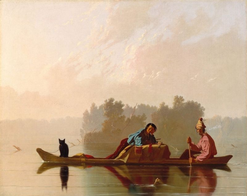 dugout: from Fur Traders Descending the Missouri. Click for full size. dugout: from Fur Traders Descending the Missouri image. Click for full size.